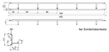 5er Sonderhakenleisten, 450 mm