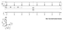 8er Sonderhakenleisten, 450 mm